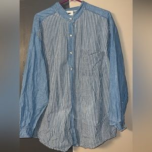 Vintage denim gingham button down